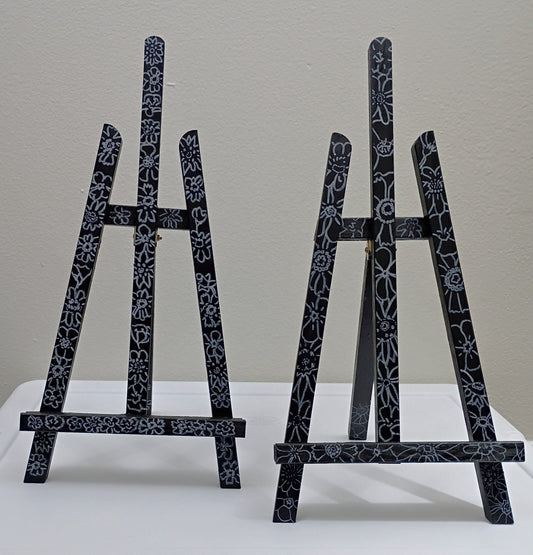 Hand Painted Floral Easel