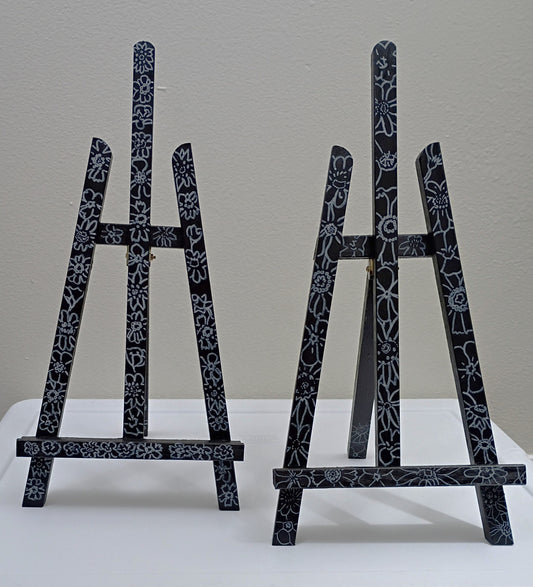 Hand Painted Floral Easel