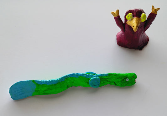 2 Fantasy Ceramic Figurines